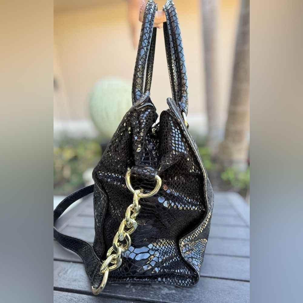 Michael Kors Hamilton East West Large Embossed Satchel - Picture 5 of 16